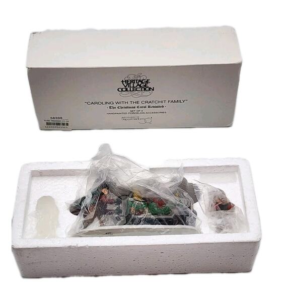 Dept 56 Caroling With The Cratchit Family Heritage Village Set Of 2 In Box *READ - Picture 13 of 15